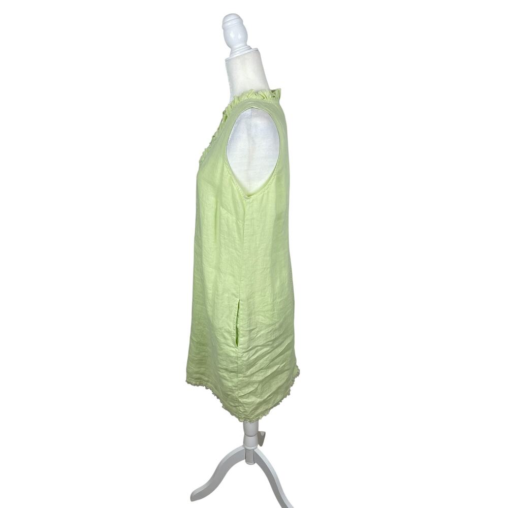 Tommy Bahama Two Palms Ruffle Linen Shift Dress Beach Vacation Green Size Small - Picture 6 of 16